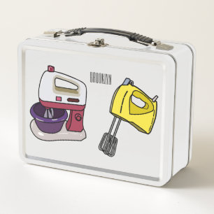 Mixer cartoon illustration  metal lunch box