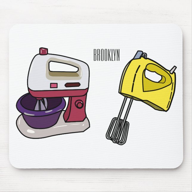 Mixer cartoon illustration  mouse pad (Front)