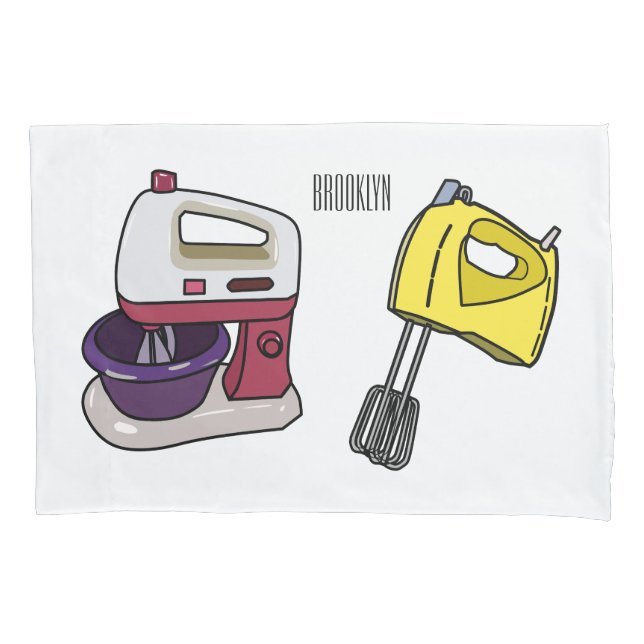 Mixer cartoon illustration  pillowcase (Front)