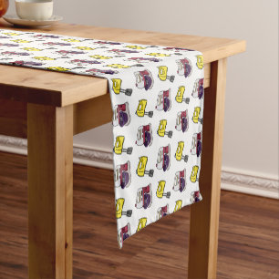Mixer cartoon illustration  short table runner