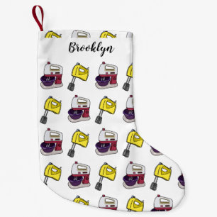 Mixer cartoon illustration small christmas stocking