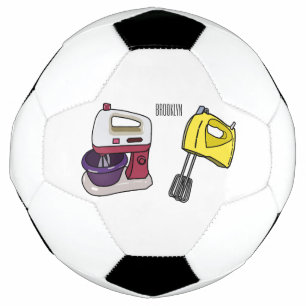 Mixer cartoon illustration  soccer ball