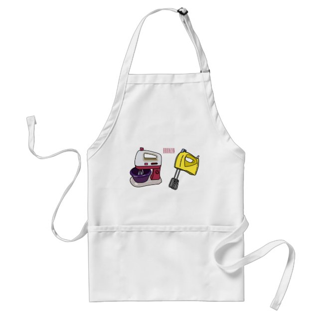 Mixer cartoon illustration  standard apron (Front)
