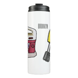 Mixer cartoon illustration thermal tumbler