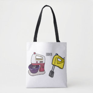 Mixer cartoon illustration tote bag