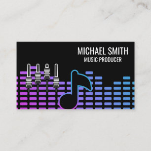 Mixer   Colourful Music Sound Wave Business Card