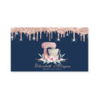 Mixer Flowers Rose Gold Drips Bakery Navy Blue