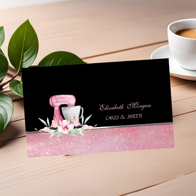 Mixer Flowers Sweets Bakery  Business Card (Creator Uploaded)