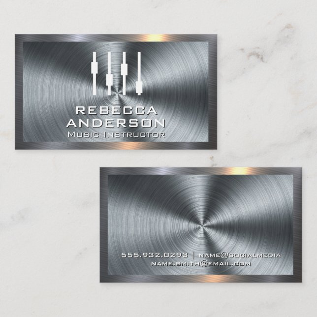 Mixer | Sound Engineer | Metal Business Card (Front/Back)