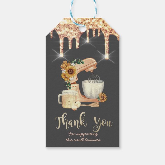 Mixer Sunflowers  Drips Bakery  Gift Tags (Front)