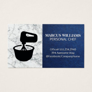 Mixing Bowl Blue Leather Marble