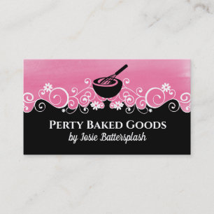 mixing bowl whisk bakery baking pastry chef business card