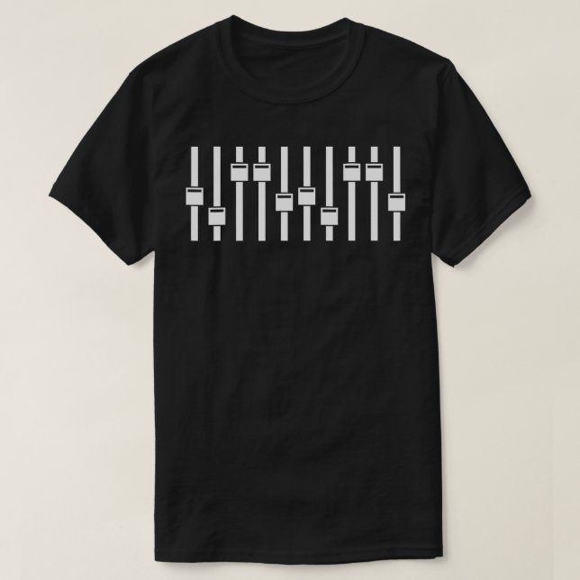 Mixing Console DeskFunny Audio Engineer Sound Tech T-Shirt (Design Front)