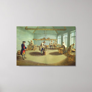 Mixing the Powder Canvas Print