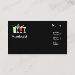Mixologist Business Card