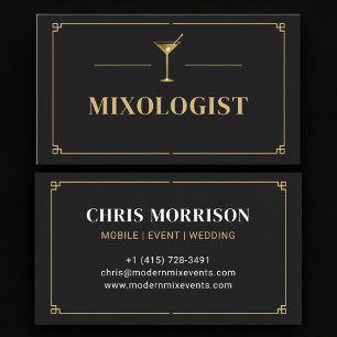 Mixologist Professional Business Card