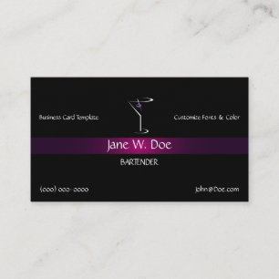 Mixology Bartender Template Business Card