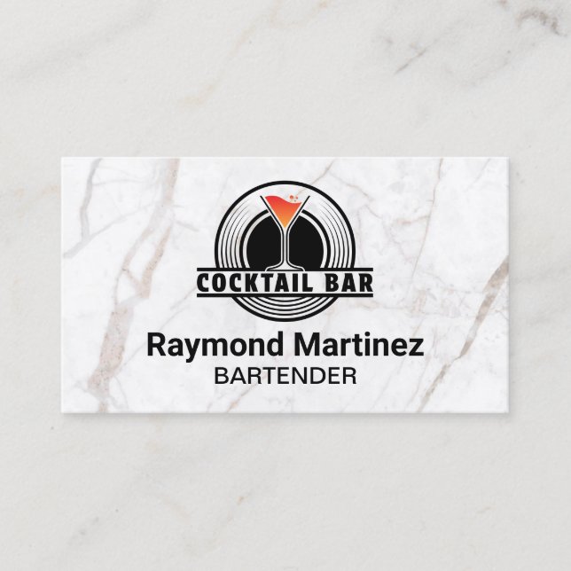 Mixology | Cocktail Drinks | Restaurant Business Card (Front)