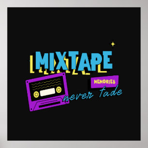 Mixtape Memories Retro Cassette Nostalgia Poster
