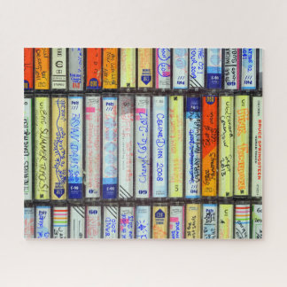 Mixtapes Colourful Hand Written Cassettes  Jigsaw Puzzle