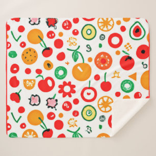Mixtures of Fruit Patterns. Buy Now Sherpa Blanket
