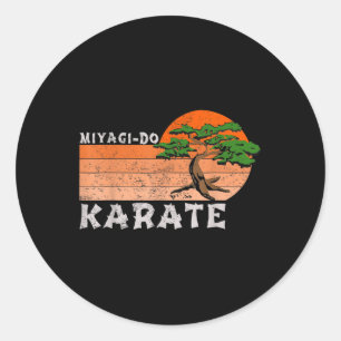 Miyagi-do Karate Funny Vintage Karate Bonsai Tree  Classic Round Sticker