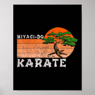 Miyagi-do Karate Funny Vintage Karate Bonsai Tree  Poster