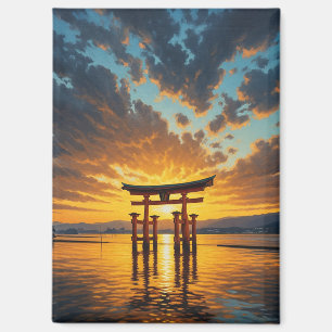 Miyajima Floating Torii Itsukushima Shrine Sunset Magnet