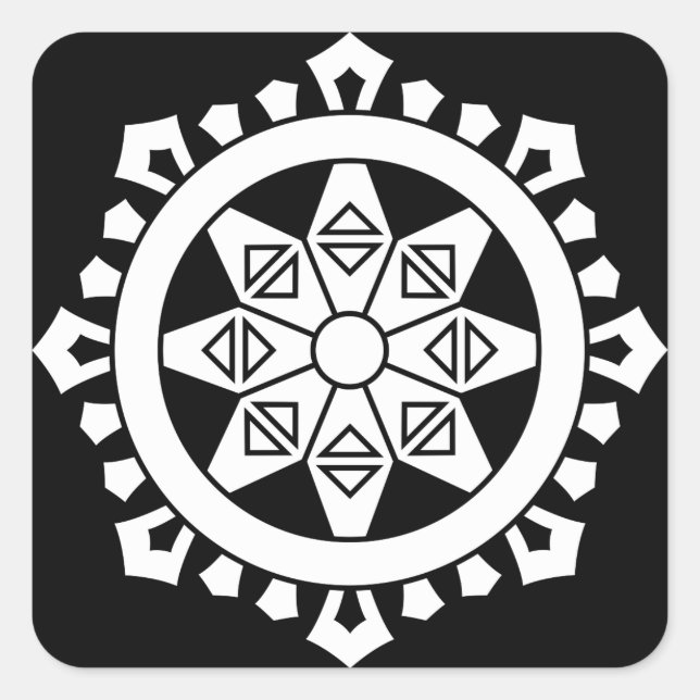 Miyake dharma charka square sticker (Front)