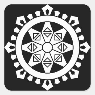 Miyake dharma charka square sticker