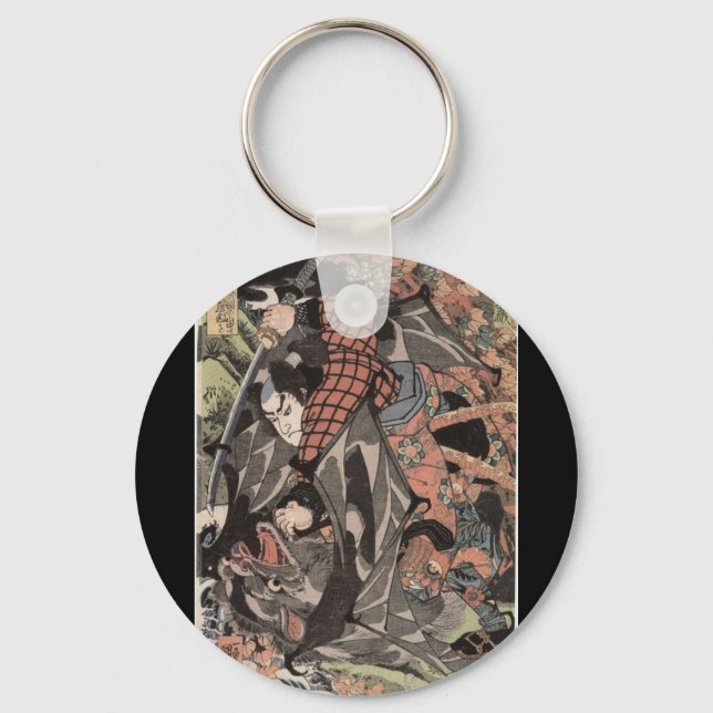 Miyamoto Musashi, c. 1800's Key Ring (Front)