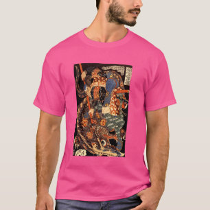 Miyamoto Musashi fights Shark Japanese Vintage Art T-Shirt