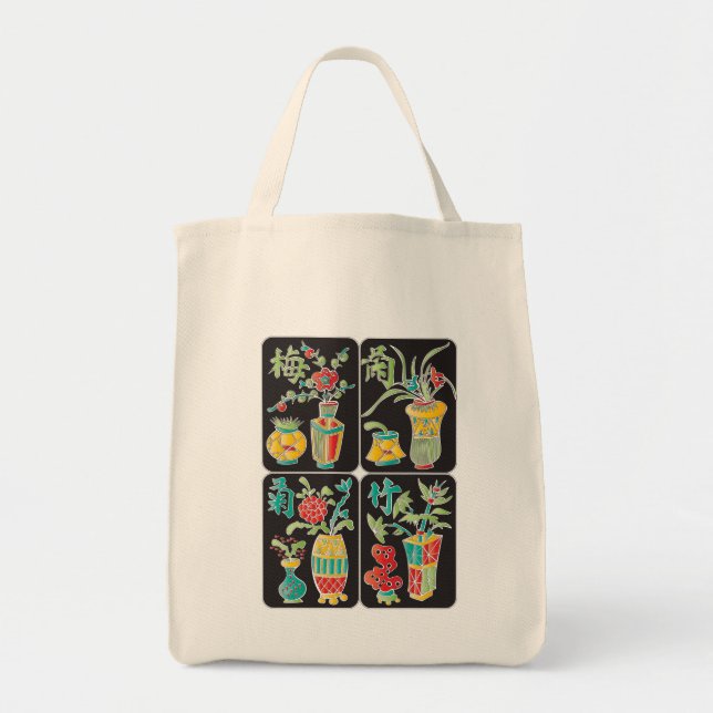 MJ Flowers/Seasons Tote Bag (Front)