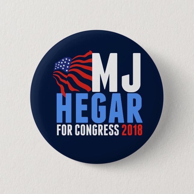 MJ Hegar for Congress 2018 6 Cm Round Badge (Front)