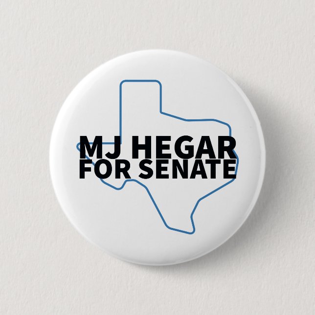 MJ Hegar For US Senate Button (Front)