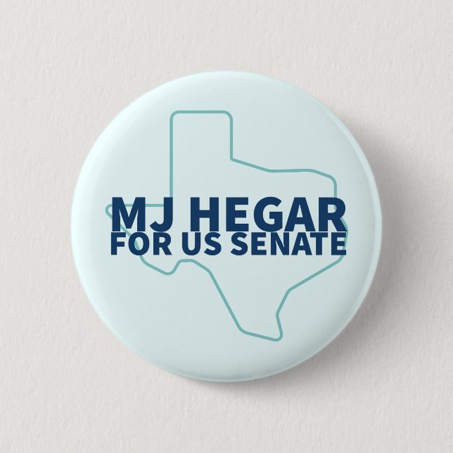 MJ Hegar For US Senate Button (Front)