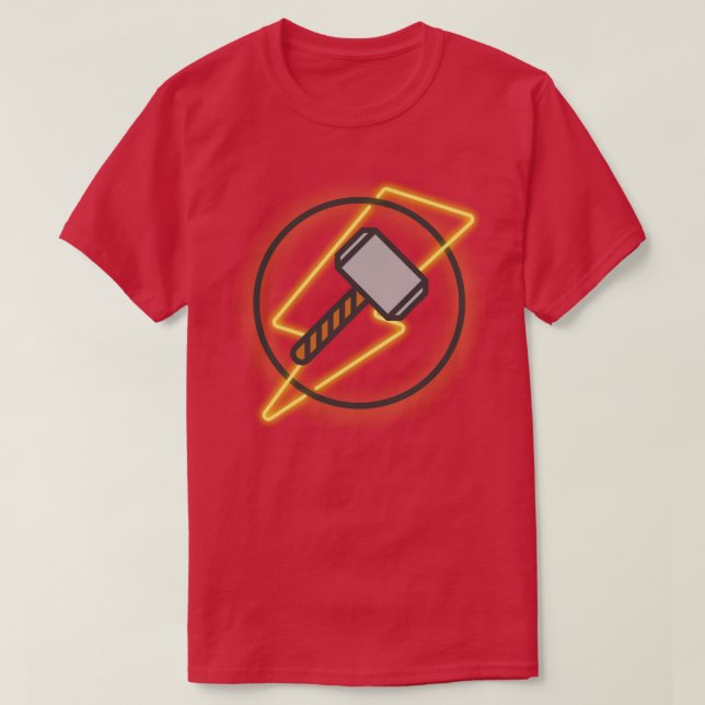 Mjllnir god of lightning and thunder T-Shirt (Design Front)