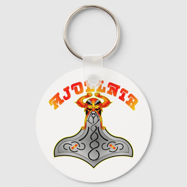 Mjollnir Hammer Of Thor Key Ring (Front)