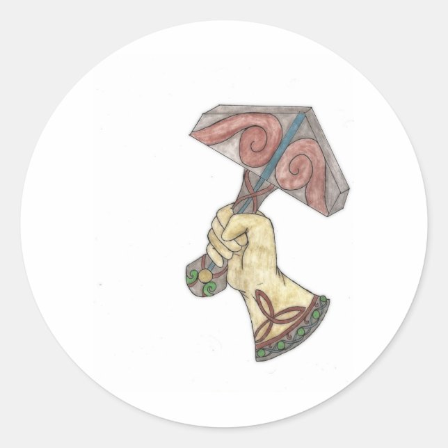 Mjolnir Classic Round Sticker (Front)
