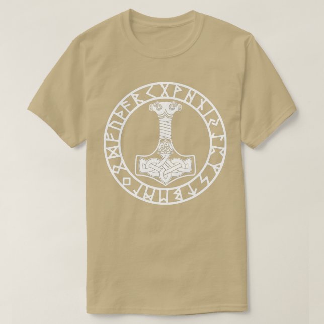Mjolnir Rune Circle 2 T-Shirt (Design Front)