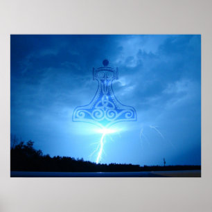 Mjolnir Strikes Poster