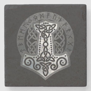 Mjolnir - the hammer of Thor Stone Coaster