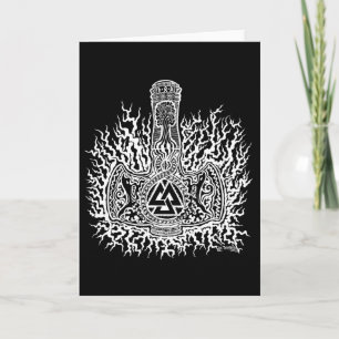 Mjolnir - Valknut Greeting Card
