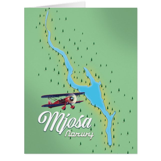 Mjøsa Norway lake map (Front)