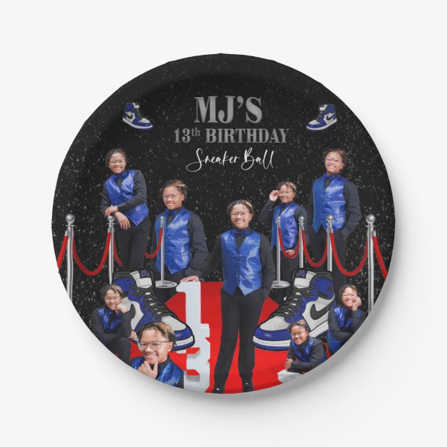 MJ's sneaker ball Paper Plate (Front)
