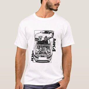 MK4 Legend - 2JZ Technical Engine Art T-Shirt
