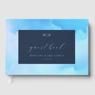MK Gueslboek Blue Elegant Guest Book