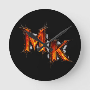 MK Infernal Gothic Emblem Round Clock