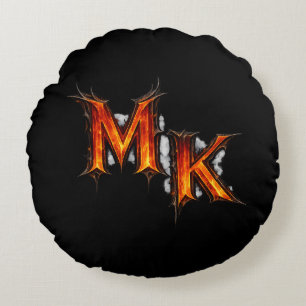 MK Infernal Gothic Emblem Round Cushion
