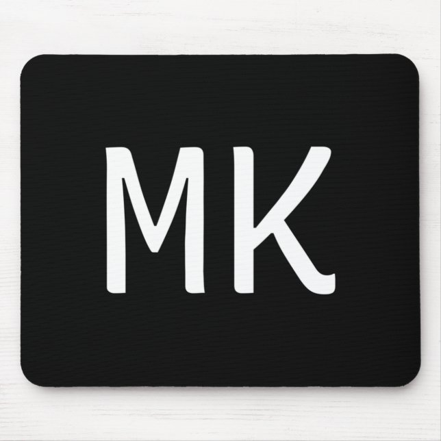 Mk Two Letter Pair - Elegant Personalised Initials Mouse Pad (Front)